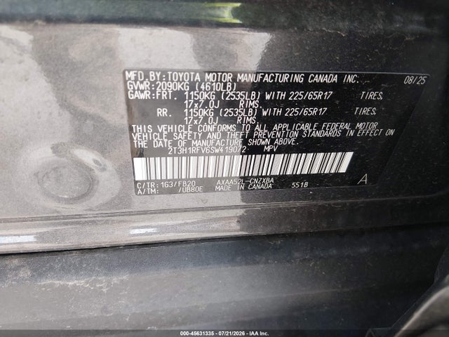 Toyota RAV4 LE 2025 2T3H1RFV6SW419072 Image 9
