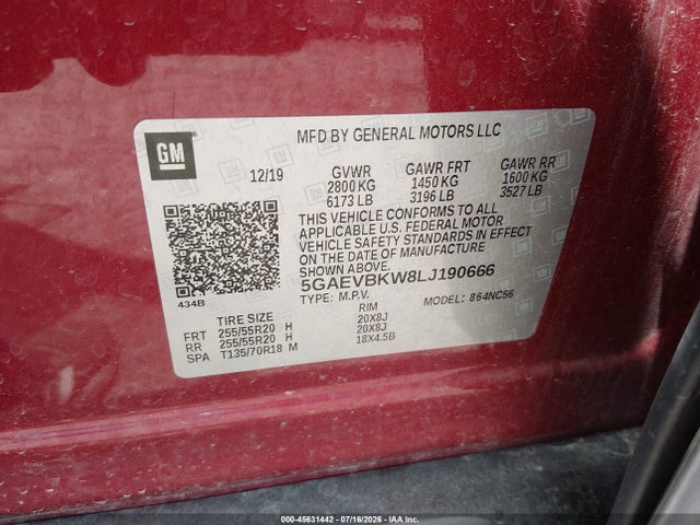 Buick Enclave Awd Premium 2020 5GAEVBKW8LJ190666 Image 9
