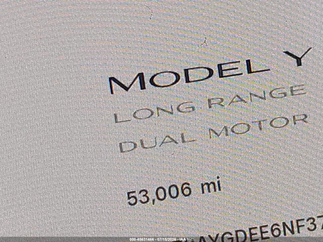 45631466 :رقم المزاد ، 7SAYGDEE6NF372867 vin ، 2022 Tesla Model Y Long Range Dual Motor All-wheel Drive مزاد بيع