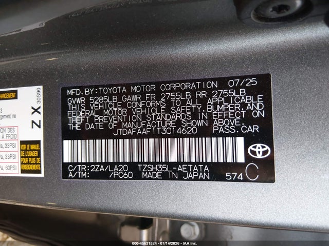 Aukcja sprzedaży 2026 Toyota Crown Platinum, vin: JTDAFAAF1T3014620, numer aukcji: 45631524