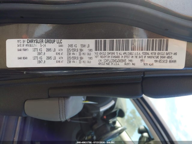 Jeep Cherokee Limited 2014 1C4PJLDSXEW302845 Image 9