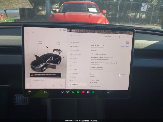 2025 Tesla Model 3 Long Range Rear-wheel Drive/standard Rear-wheel Drive მანქანა იყიდება აუქციონზე, vin: 5YJ3E1EAXSF045246, აუქციონის ნომერი: 45631809