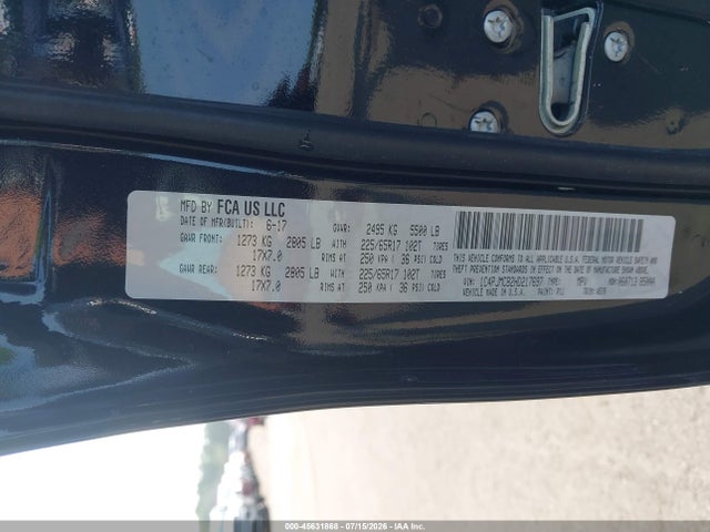 45631868 :رقم المزاد ، 1C4PJMCB2HD217697 vin ، 2017 Jeep Cherokee Latitude مزاد بيع