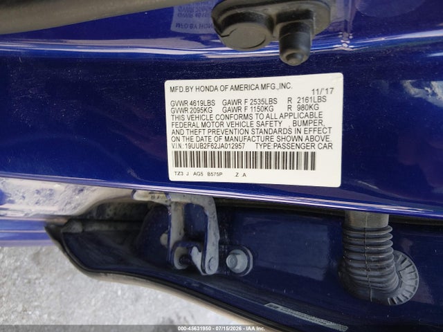 Aukcja sprzedaży 2018 Acura Tlx Tech   A-spec Pkgs, vin: 19UUB2F62JA012957, numer aukcji: 45631950