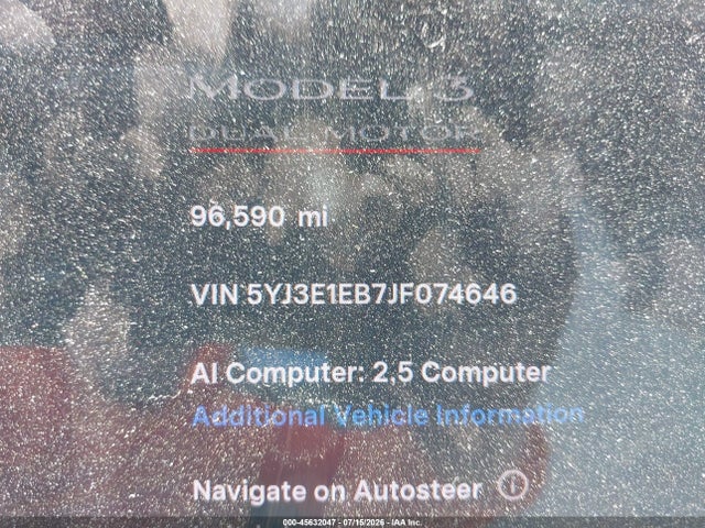 Tesla Model 3 Long Range/performance 2018 5YJ3E1EB7JF074646 Image 14