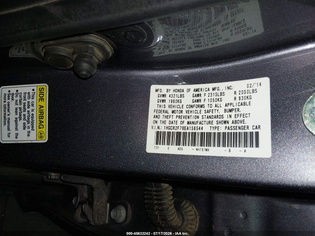 1HGCR2F79EA156544 Honda ACCORD EX