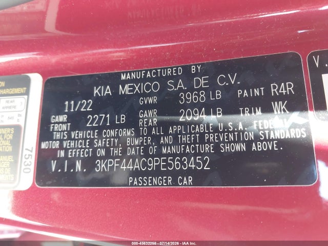 KIA FORTE GT 2023 3KPF44AC9PE563452 Image 9