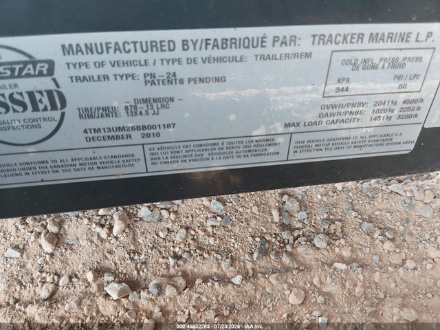 Продажа на аукционе авто 2011 Suntracker Pontoon, vin: BUJ13747L011, номер лота: 45632283