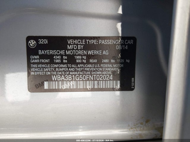 WBA3B1G50FNT02024 BMW 320i