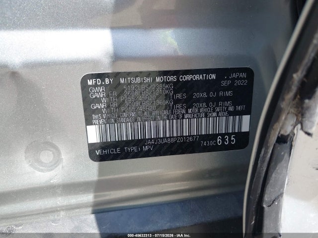 Продажа на аукционе авто 2023 Mitsubishi Outlander Se 2.5 2wd/se Black Edition 2wd/se Special Edition 2wd, vin: JA4J3UA88PZ012677, номер лота: 45632313