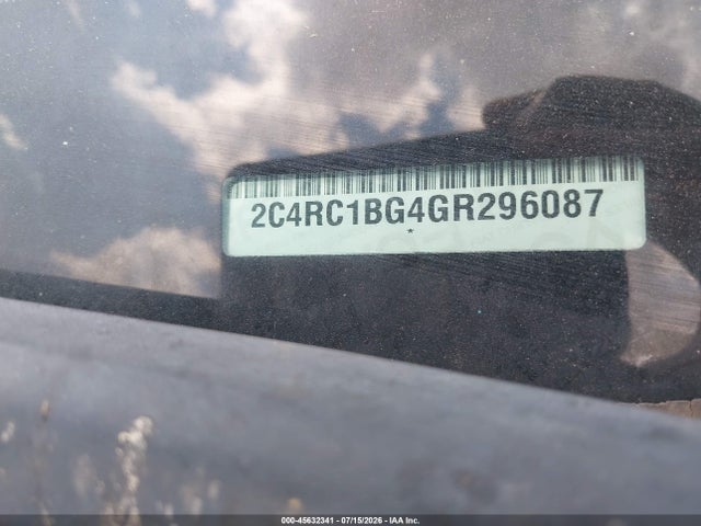 Продаж на аукціоні авто 2016 Chrysler Town & Country Touring, vin: 2C4RC1BG4GR296087, номер лоту: 45632341