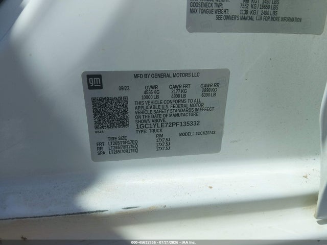 Chevrolet SILVERADO 2500HD 2023 1GC1YLE72PF135332 Image 9