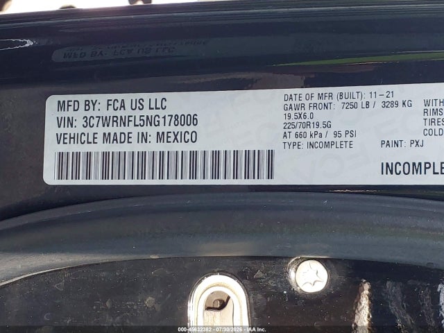 Продаж на аукціоні авто 2022 Ram 5500 Chassis Tradesman/slt/laramie/limited, vin: 3C7WRNFL5NG178006, номер лоту: 45632382