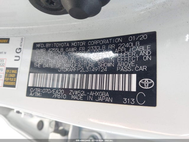 Toyota Prius Prime Xle 2020 JTDKARFP2L3149124 Image 9
