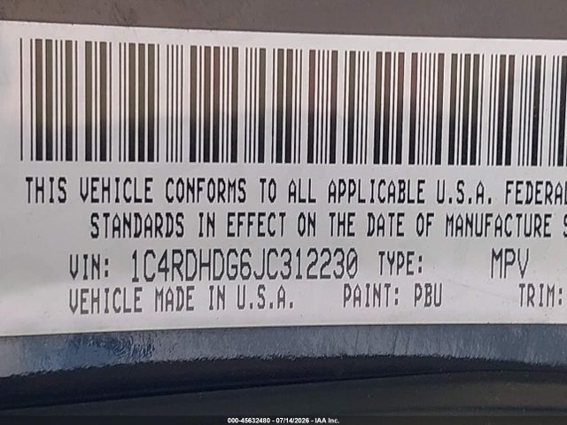 Dodge Durango Gt Rwd 2018 1C4RDHDG6JC312230 Image 9