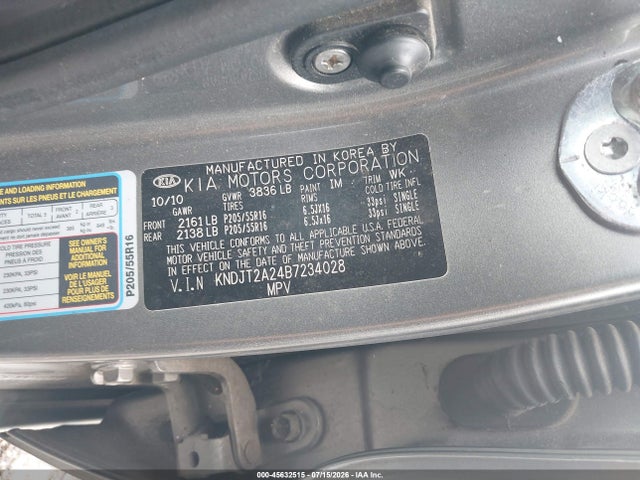 2011 Kia Soul + მანქანა იყიდება აუქციონზე, vin: KNDJT2A24B7234028, აუქციონის ნომერი: 45632515