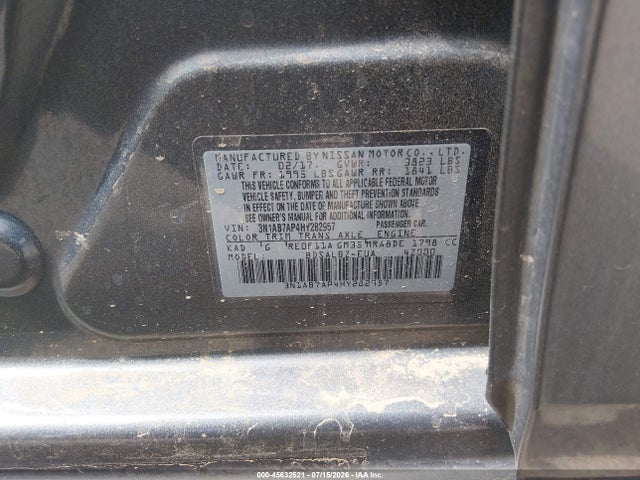 Nissan SENTRA S 2017 3N1AB7AP4HY282957 Image 9