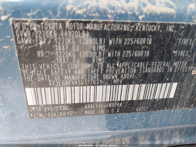Aukcja sprzedaży 2025 Toyota Rav4 Hybrid Xse, vin: 4T3E6RFV4SU177631, numer aukcji: 45632564