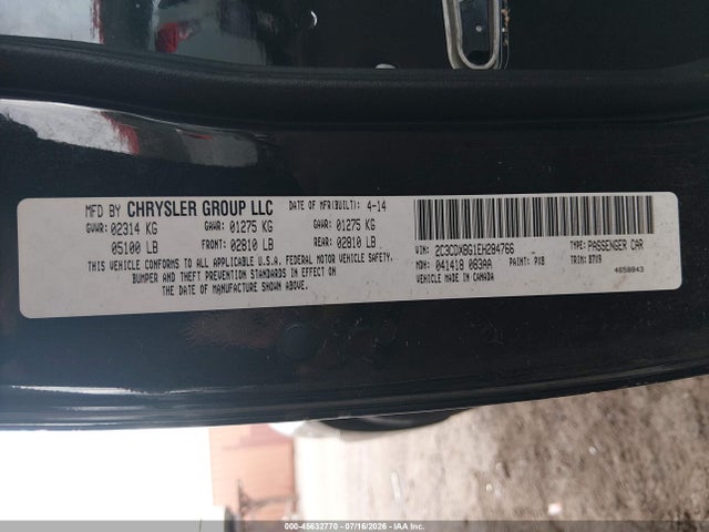 Dodge Charger Se 2014 2C3CDXBG1EH284766 Image 9