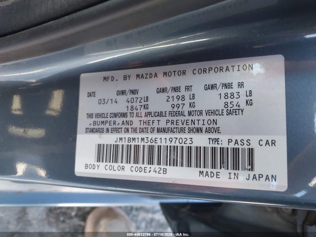 JM1BM1M36E1197023 Mazda Mazda3 S Grand Touring