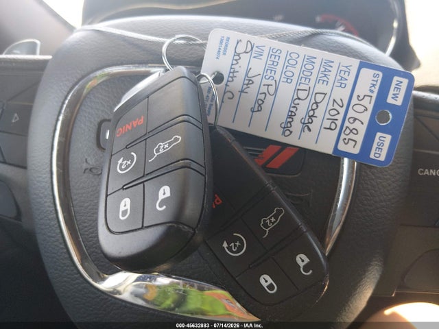 45632883 :رقم المزاد ، 1C4RDJDG7KC827309 vin ، 2019 Dodge Durango Gt Plus Awd مزاد بيع