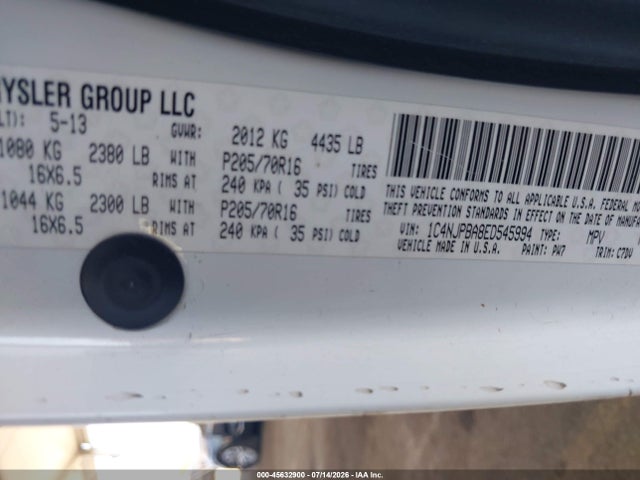 1C4NJPBA8ED545994 Jeep Patriot Sport