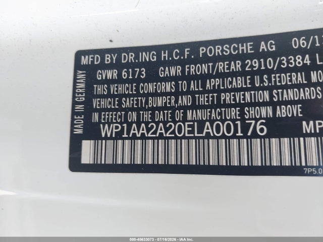Porsche Cayenne 2014 WP1AA2A20ELA00176 Image 9