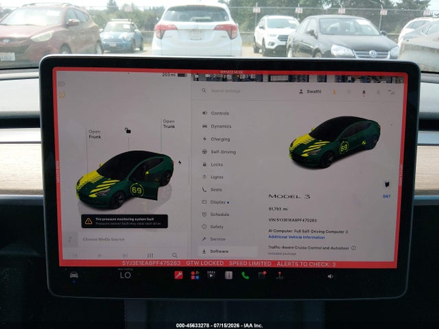 Tesla Model 3 Rear-wheel Drive 2023 5YJ3E1EA8PF475283 Image 7