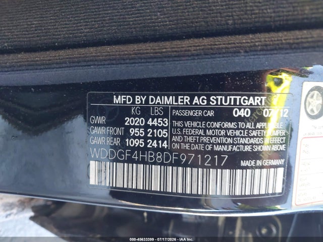 Продажа на аукционе авто 2013 Mercedes-benz C 250 Sport, vin: WDDGF4HB8DF971217, номер лота: 45633399