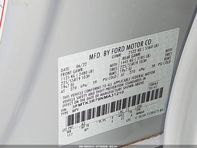 Ford Mustang Mach-e Premium 2022 3FMTK3R79NMA31210 Image 9