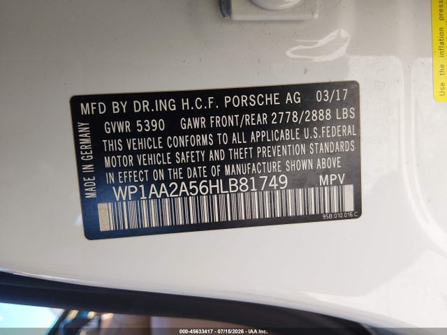 WP1AA2A56HLB81749 Porsche Macan