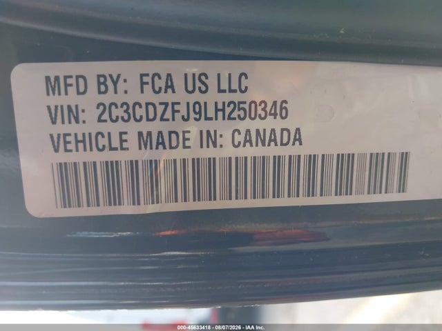 Dodge Challenger R/t Scat Pack 2020 2C3CDZFJ9LH250346 Image 9