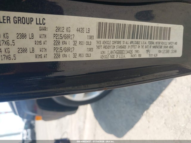 Aukcja sprzedaży 2011 Jeep Patriot Latitude X, vin: 1J4NT4GB8BD114426, numer aukcji: 45633437