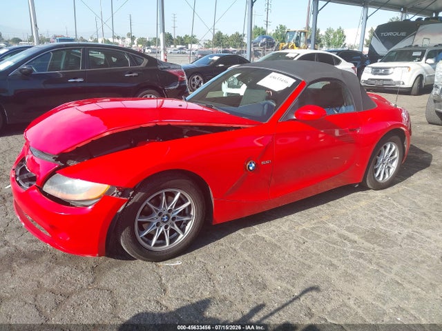 45633456 :رقم المزاد ، 4USBT33594LS50246 vin ، 2004 Bmw Z4 2.5i مزاد بيع