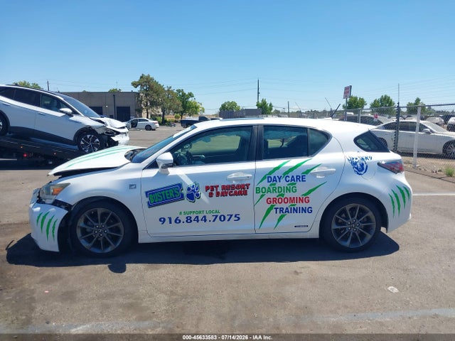 45633583 :رقم المزاد ، JTHKD5BH5C2092842 vin ، 2012 Lexus Ct 200h Premium مزاد بيع