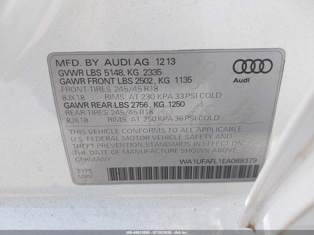 WA1UFAFL1EA088379 Audi Allroad 2.0t Premium
