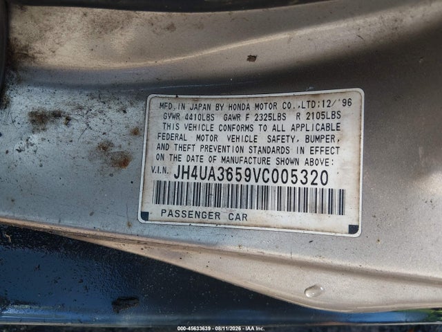 Продаж на аукціоні авто 1997 Acura Tl 3.2, vin: JH4UA3659VC005320, номер лоту: 45633639