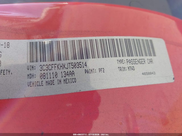 Fiat 500 POP 2018 3C3CFFKHXJT503514 Image 9