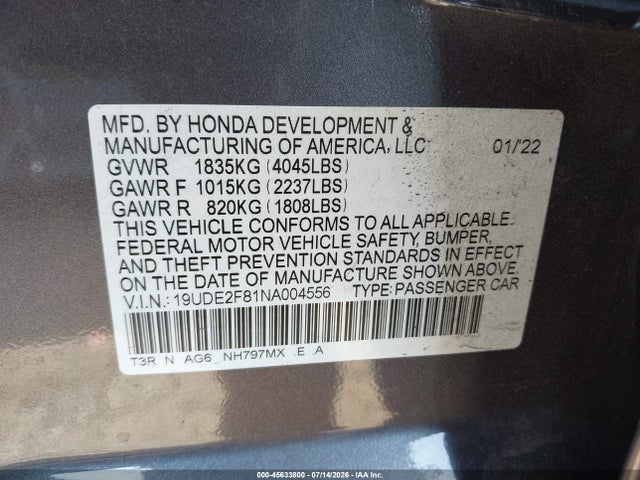 Acura Ilx Premium A-spec Packages/technology A-spec Packages 2022 19UDE2F81NA004556 Image 9