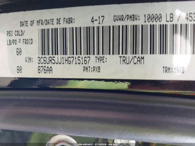 RAM 2500 Slt 2017 3C6UR5JJ1HG715167 Image 9