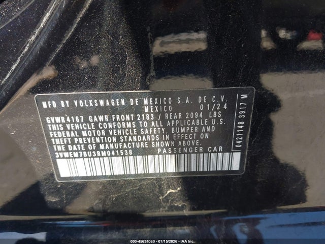 Volkswagen Jetta 1.5t Se 2024 3VWEM7BU3RM041538 Image 9