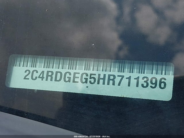 Продаж на аукціоні авто 2017 Dodge Grand Caravan Gt, vin: 2C4RDGEG5HR711396, номер лоту: 45634124
