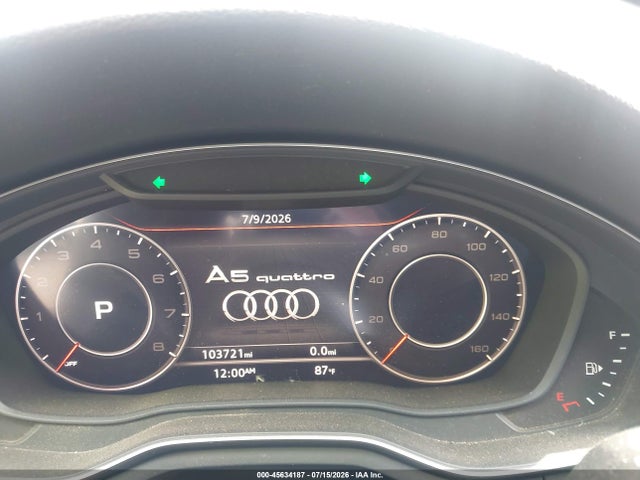 Продажа на аукционе авто 2019 Audi A5 45 Premium, vin: WAUENCF52KA067771, номер лота: 45634187