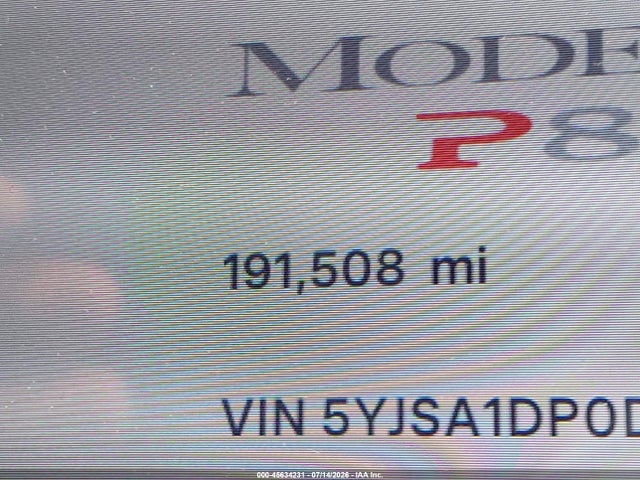 45634231 :رقم المزاد ، 5YJSA1DP0DFP06721 vin ، 2013 Tesla Model S Performance مزاد بيع