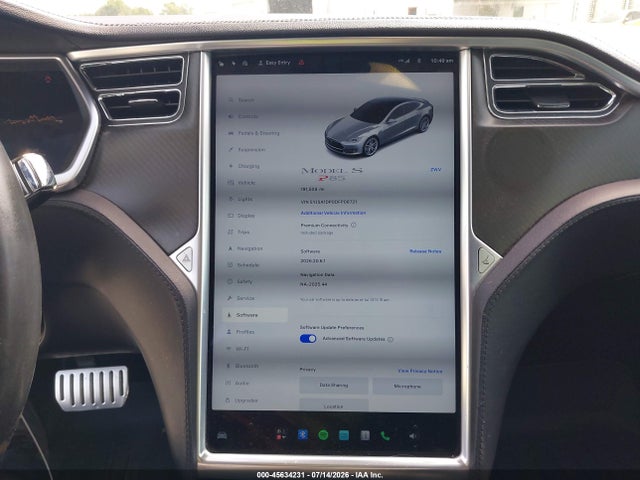 45634231 :رقم المزاد ، 5YJSA1DP0DFP06721 vin ، 2013 Tesla Model S Performance مزاد بيع