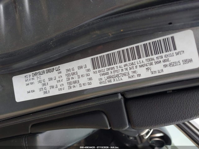 Продажа на аукционе авто 2011 Jeep Grand Cherokee Laredo, vin: 1J4RR4GG4BC724616, номер лота: 45634420