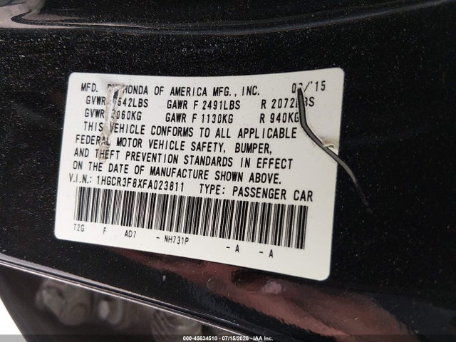 1HGCR3F8XFA023811 Honda Accord Ex-l V-6