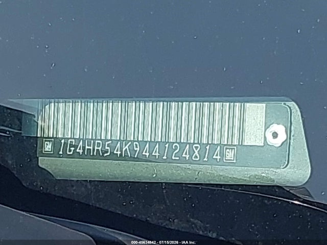 45634842 :رقم المزاد ، 1G4HR54K944124814 vin ، 2004 Buick Lesabre Limited مزاد بيع