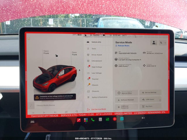 Продаж на аукціоні авто 2023 Tesla Model Y Performance Dual Motor All-wheel Drive, vin: 7SAYGDEF4PF795426, номер лоту: 45634873