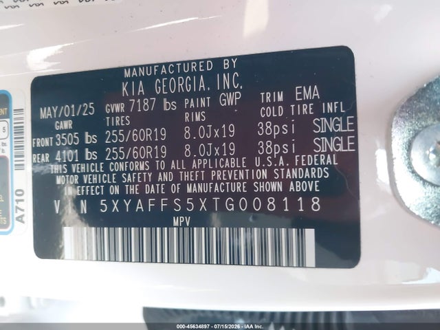 KIA Ev9 Wind 2026 5XYAFFS5XTG008118 Image 9